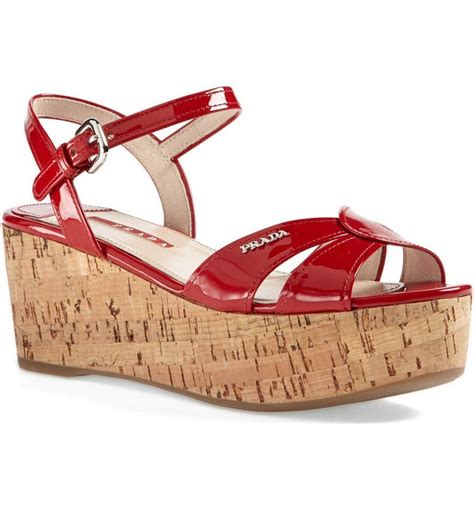 quarter strap platform sandal prada|prada platform sandals.